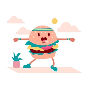 Funny Food Illustration