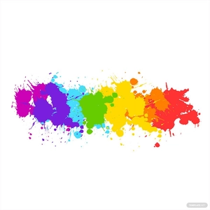 Rainbow Ink Splatter Vector