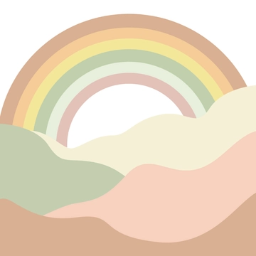 Free Modern Rainbow Clipart Template to Edit Online