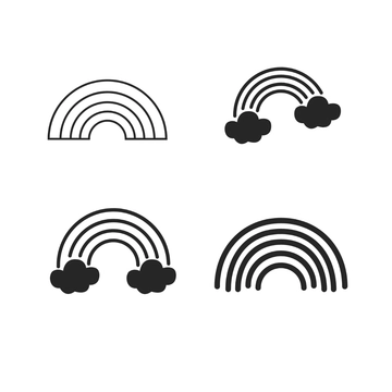 Free White Rainbow Clipart Template to Edit Online