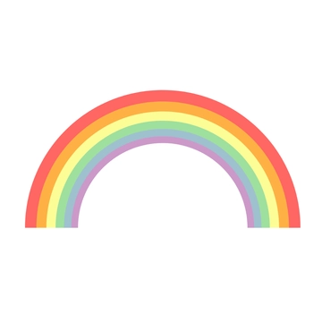 Free Simple Rainbow Clipart Template to Edit Online