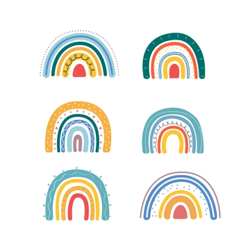 Free Boho Rainbow Clipart Template to Edit Online