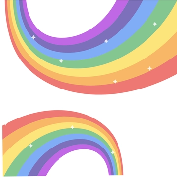 Free Transparent Rainbow Clipart Template to Edit Online