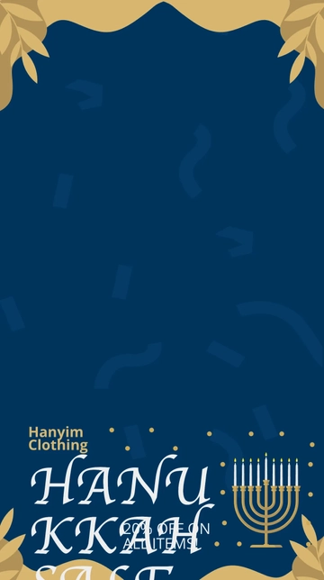 Free Hanukkah Sale Snapchat Geofilter Template to Edit Online