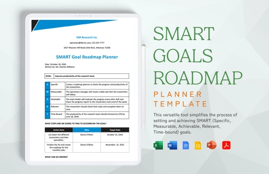 Smart Goal Roadmap Planner Template