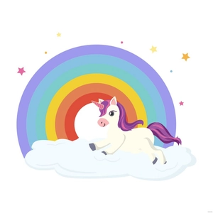 Unicorn Rainbow Vector
