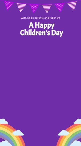 Free Happy Childrens Day Snapchat Geofilter Template to Edit Online