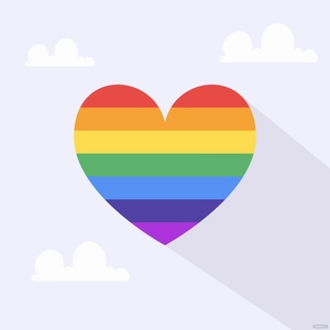 Rainbow Heart Vector
