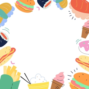Food Border Illustration