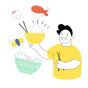 Asian Food Illustration