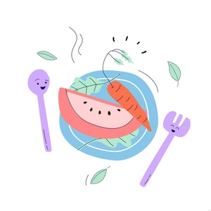 Vegan Food Illustration