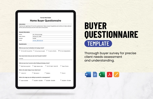 Buyer Questionnaire Template