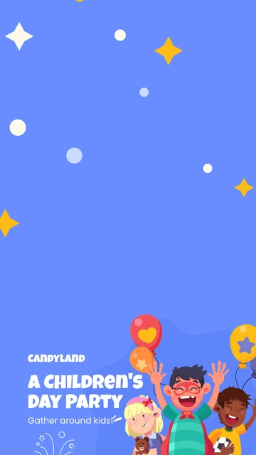 Free Children's Day Party Snapchat Geofilter Template to Edit Online