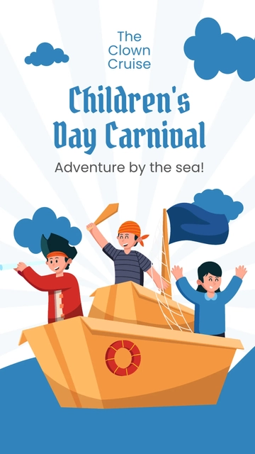 Free Children's Day Carnival Whatsapp Post Template to Edit Online