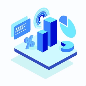 Isometric Data Chart Illustration