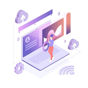 Isometric Web Design Illustration