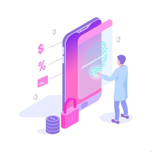 Online Banking Isometric Illustration