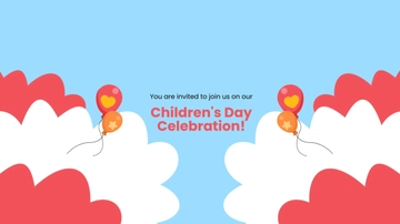 Free Childrens Day Invitation Youtube Banner Template to Edit Online