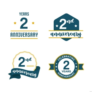 2nd Anniversary Vector