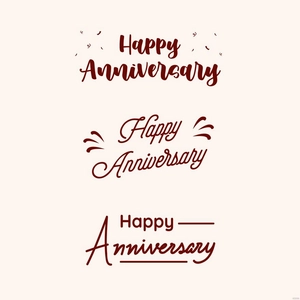 Happy Anniversary Text Vector