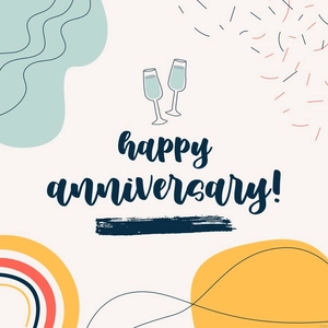 Anniversary Greeting Vector