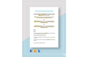 Share Purchase Agreement Deemed Dividend Template Share Purchase Agreement Deemed Dividend Template