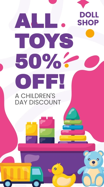 Free Children's Day Offer Whatsapp Post Template to Edit Online