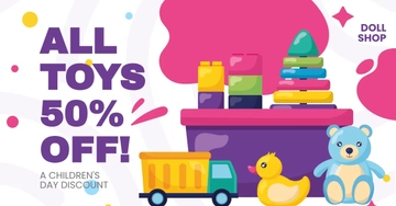 Free Children's Day Offer Facebook Post Template to Edit Online