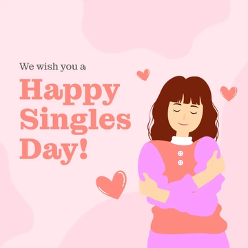 Free Happy Singles Day LinkedIn Post Template to Edit Online