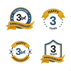 3rd Anniversary Vector
