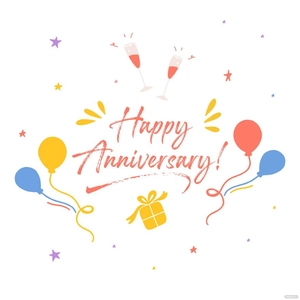 Transparent Happy Anniversary Vector