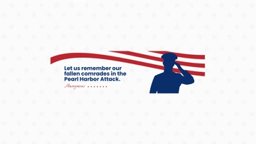 Free Pearl Harbor Remembrance Day Quote Youtube Banner Template to Edit Online