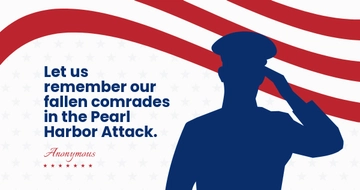 Free Pearl Harbor Remembrance Day Quote Facebook Post Template to Edit Online