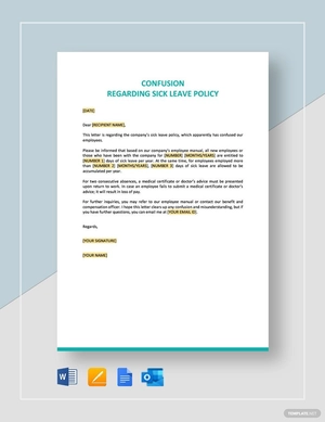 Confusion Regarding Sick Leave Policy Template