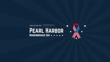 Free Pearl Harbor Remembrance Day Youtube Banner Template to Edit Online