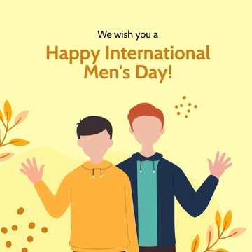 Free Happy International Mens Day Instagram Post Template to Edit Online