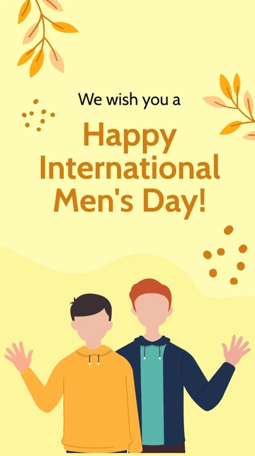 Free Happy International Mens Day Instagram Story Template to Edit Online