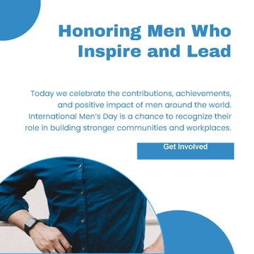 Free Happy International Mens Day Linkedin Post Template to Edit Online