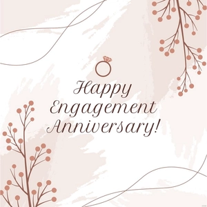Happy Engagement Anniversary Vector
