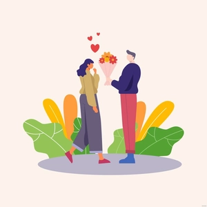 Love Couple Vector