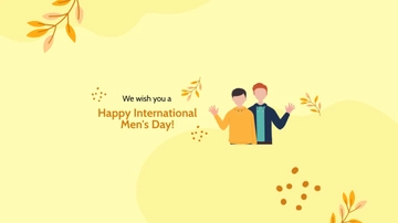 Free Happy International Mens Day Youtube Banner Template to Edit Online