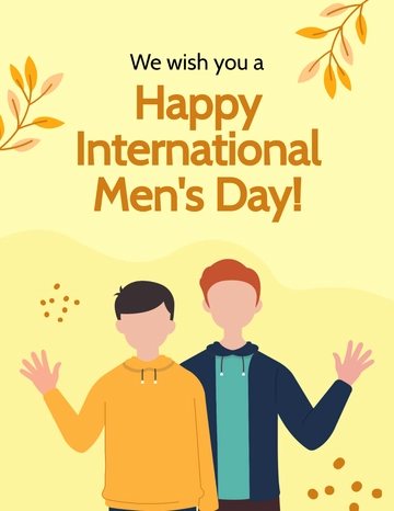 Free Happy International Mens Day Flyer Template to Edit Online