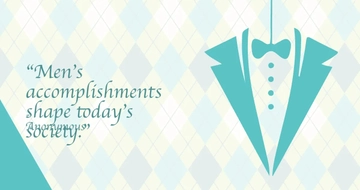 Free International Mens Day Quote Facebook Post Template to Edit Online