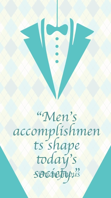 Free International Mens Day Quote Instagram Story Template to Edit Online