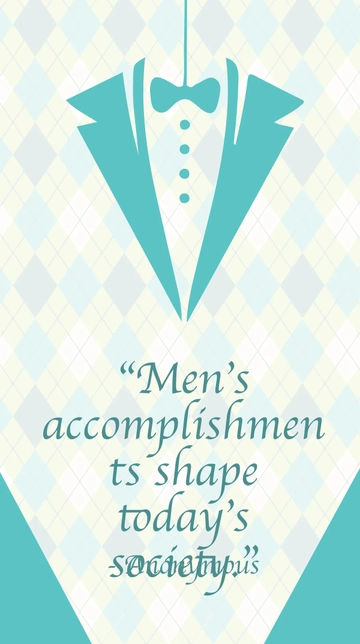 Free International Mens Day Quote Whatsapp Post Template to Edit Online