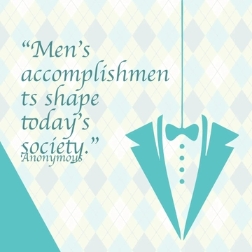 Free International Mens Day Quote Linkedin Post Template to Edit Online