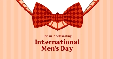 Free International Mens Day Celebration Facebook Post Template to Edit Online