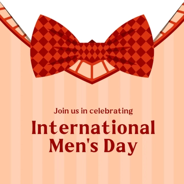 Free International Men's Day Celebration Instagram Post Template to Edit Online