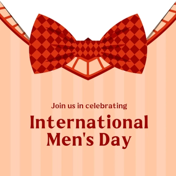 Free International Men's Day Celebration LinkedIn Post Template to Edit Online