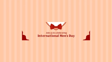 Free International Mens Day Celebration Youtube Banner Template to Edit Online